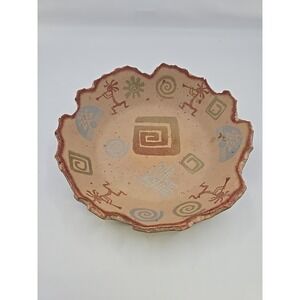 Vtg. Handmade Pottery Dish Kristi DeSalsa Salsa Style Art AZ SW Style